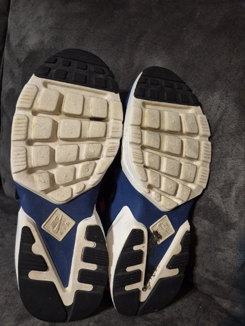 Nike Men Navy Blue and Black Athletic Shoes with Pink Accent